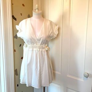 Zara white mini dress